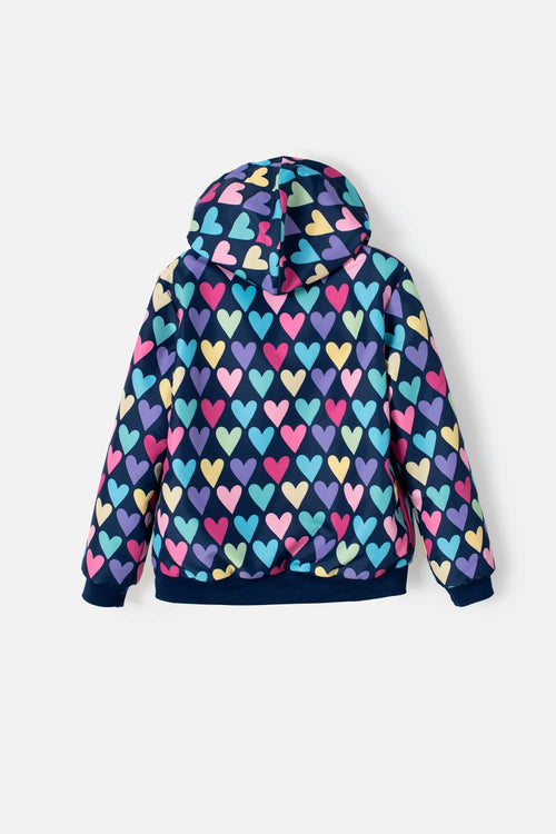 CHAQUETA MIC CON CAPUCHA MORADA PARA NIÑA
