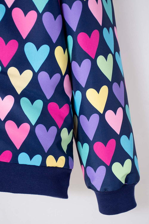 CHAQUETA MIC CON CAPUCHA MORADA PARA NIÑA