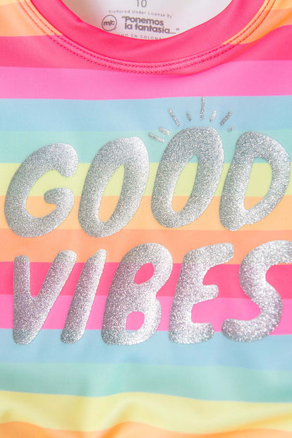 CONJUNTO DE BAÑO MIC MANGA LARGA MULTICOLOR PARA NIÑA