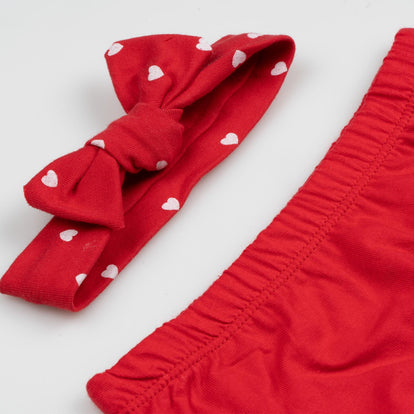 VESTIDO LITTLEMIC CON BOLEROS ROJO PARA NIÑA 2T A 5T