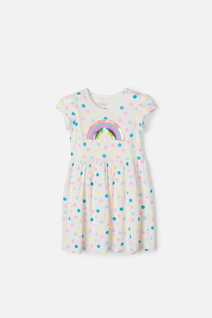 VESTIDO MIC MANGA CORTA MULTICOLOR PARA NIÑA
