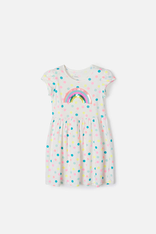 VESTIDO MIC MANGA CORTA MULTICOLOR PARA NIÑA