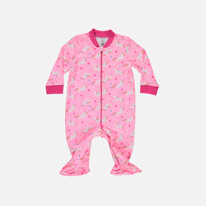  PIJAMA DE LITTLEMIC DE MANGA LARGA ROSADO PARA BEBE NIÑA