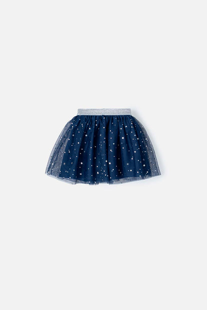FALDA DE LITTLEMIC CON TULL AZUL PARA NIÑA 2T A 5T
