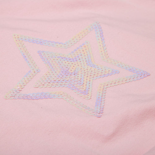 VESTIDO MIC MANGA CORTA ROSADO PARA NIÑA