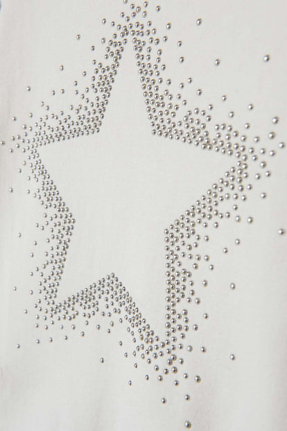 BUZO DE MIC CERRADO BLANCO Y GRIS PARA NIÑA