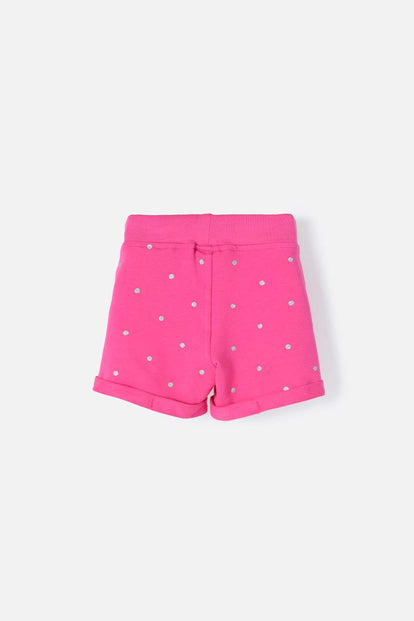 SHORT LITTLEMIC CON AMARRE FUCSIA PARA NIÑA 2T A 5T