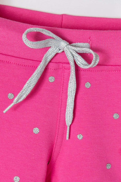  SHORT LITTLEMIC CON AMARRE FUCSIA PARA NIÑA 2T A 5T