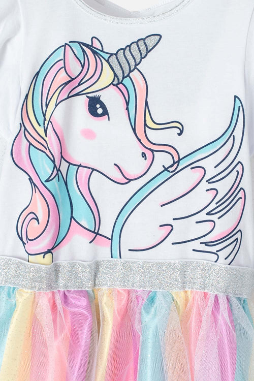 VESTIDO DE UNICORNIO CON ALAS DE TUL PARA NIÑA