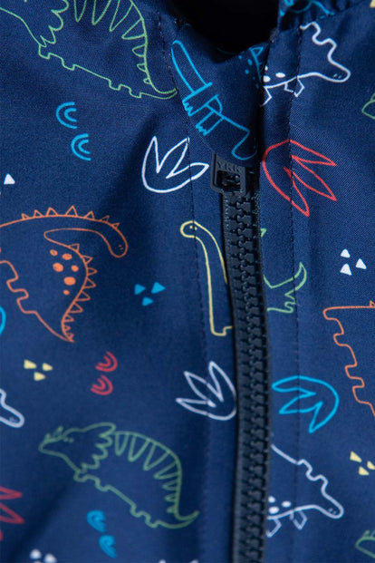 CHAQUETA LITTLEMIC AZUL CON CAPUCHA PARA BEBÉ NIÑO