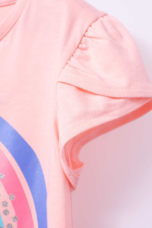 CAMISETA DE MIC MANGA CORTA MANDARINA PARA NIÑA