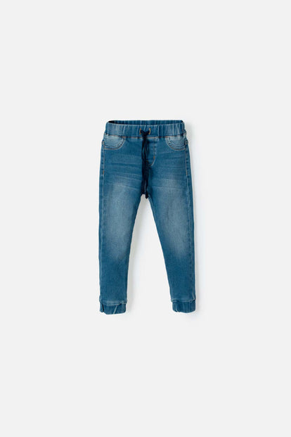 JOGGER LITTLEMIC CON CORDÓN AZUL PARA NIÑO 2T A 5T
