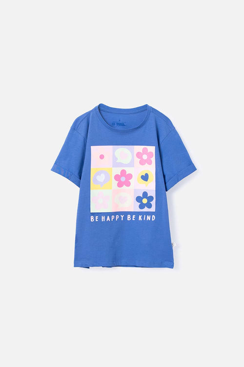 CAMISETA DE MIC MANGA CORTA MORADA PARA NIÑA