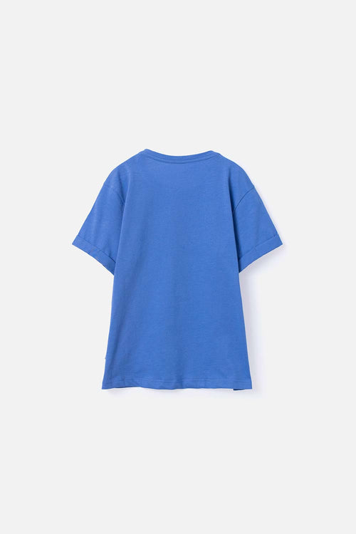 CAMISETA DE MIC MANGA CORTA MORADA PARA NIÑA