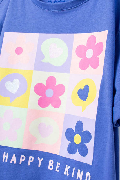 CAMISETA DE MIC MANGA CORTA MORADA PARA NIÑA