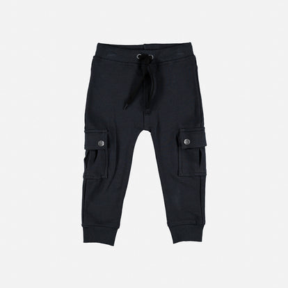 JOGGER LITTLEMIC CON BOLSILLOS GRIS OSCURO PARA NIÑO 2T A 5T