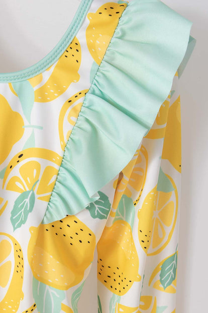 VESTIDO DE BAÑO MIC MANGA LARGA AMARILLO PARA NIÑA