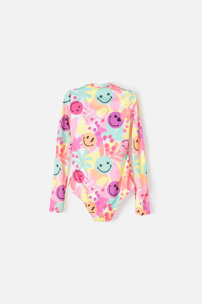 VESTIDO DE BAÑO MIC MANGA LARGA MULTICOLOR PARA NIÑA