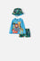 CONJUNTO DE BAÑO LITTLEMIC ESTAMPADO  AZUL CLARO Y OSCURO PARA BEBÉ NIÑO