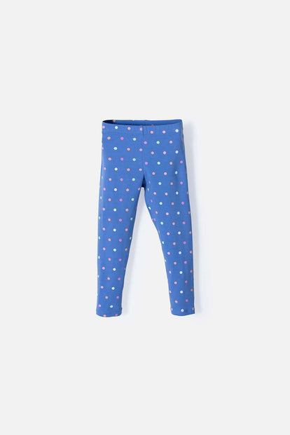  LEGGINS LITTLEMIC CON CINTURA ELÁSTICA AZUL PARA NIÑA 2T A 5T