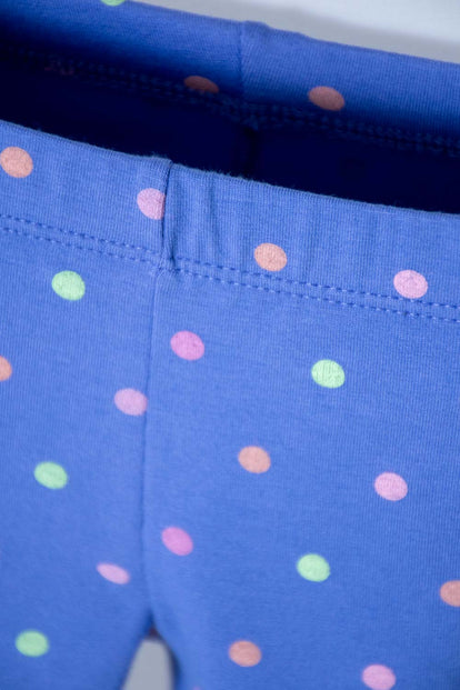 LEGGINS LITTLEMIC CON CINTURA ELÁSTICA AZUL PARA NIÑA 2T A 5T