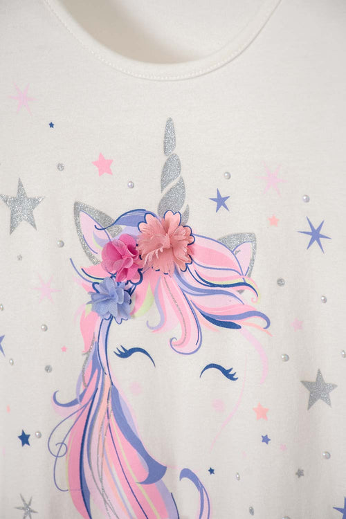 VESTIDO DE MIC MANGA CORTA ROSADO PARA NIÑA