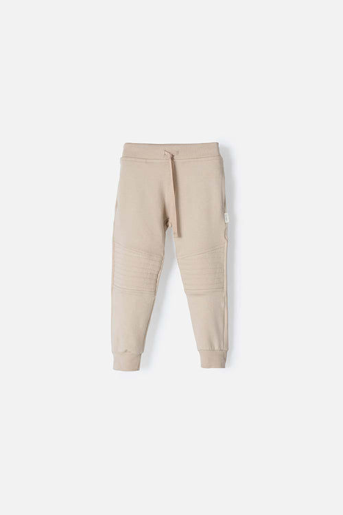 JOGGER LITTLEMIC CON BOLSILLOS LATERALES CAQUI PARA NIÑO 2T A 5T