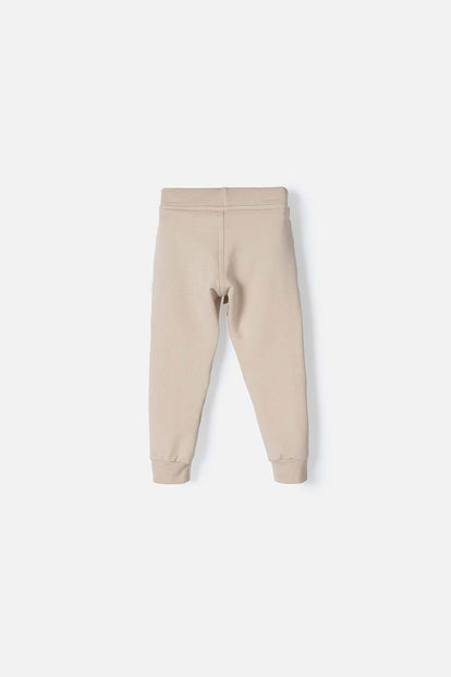 JOGGER LITTLEMIC CON BOLSILLOS LATERALES CAQUI PARA NIÑO 2T A 5T