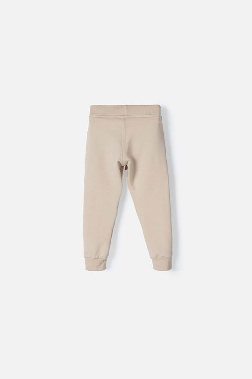 JOGGER LITTLEMIC CON BOLSILLOS LATERALES CAQUI PARA NIÑO 2T A 5T