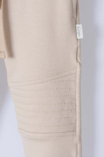 JOGGER LITTLEMIC CON BOLSILLOS LATERALES CAQUI PARA NIÑO 2T A 5T