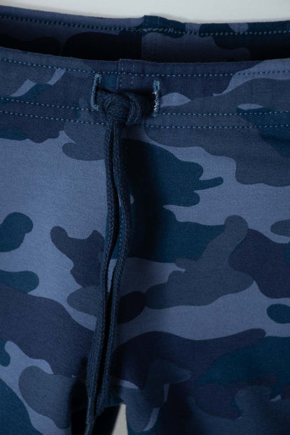 BERMUDA LITTLEMIC CON CINTURA AJUSTABLE AZUL PARA NIÑO 2T A 5T