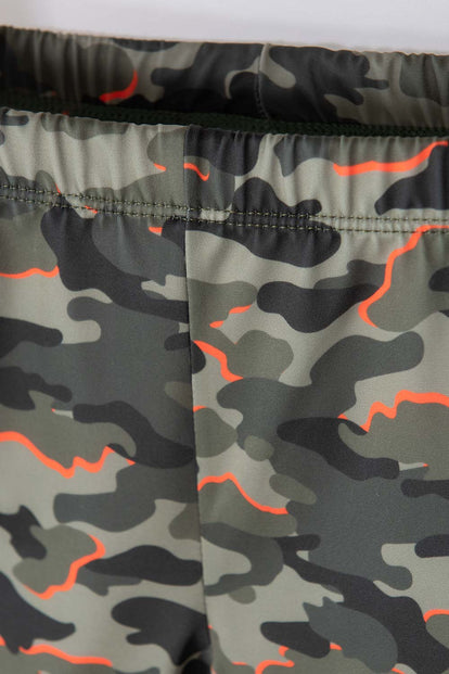 CONJUNTO DE BAÑO MIC MANGA LARGA NARANJA PARA NIÑO