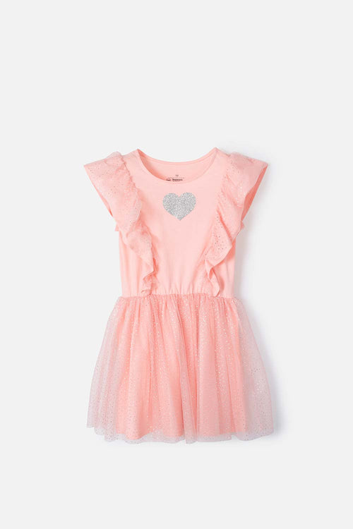 VESTIDO DE MIC MANGA CON BOLERO MANDARINA PARA NIÑA