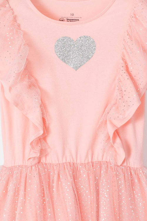 VESTIDO DE MIC MANGA CON BOLERO MANDARINA PARA NIÑA