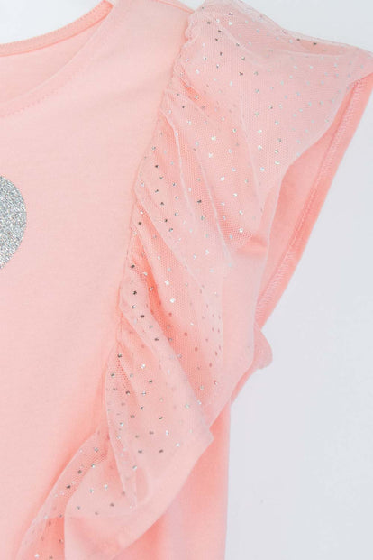 VESTIDO DE MIC MANGA CON BOLERO MANDARINA PARA NIÑA