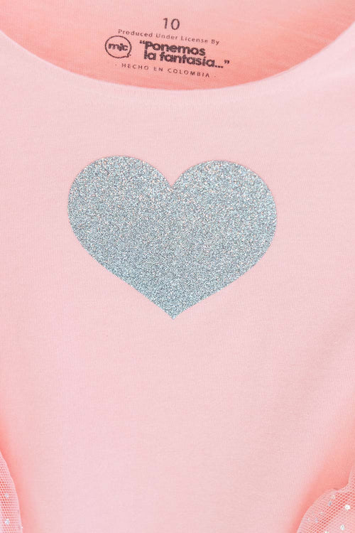 VESTIDO DE MIC MANGA CON BOLERO MANDARINA PARA NIÑA