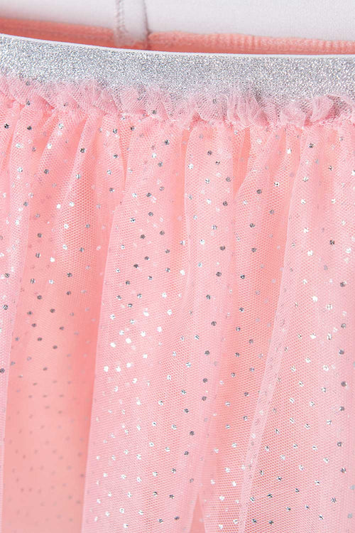 LEGGINS DE MIC CON TUTÚ  PALO DE ROSA PARA NIÑA