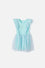 VESTIDO DE LITTLE MIC  CON TULL AZUL PARA NIÑA 2T A 5T