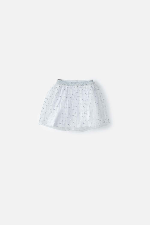 FALDA DE LITTLE MIC BLANCA PARA NIÑA 2T A 5T