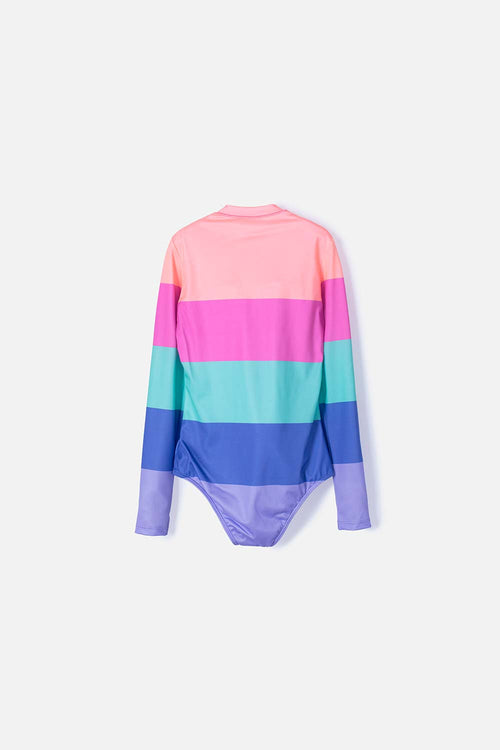 VESTIDO DE BAÑO MIC CON CIERRE MULTICOLOR PARA NIÑA