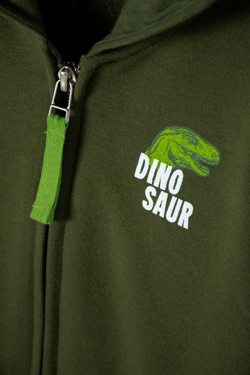 BUZO DE LITTLEMIC CON CAPUCHA VERDE MILITAR PARA NIÑO 2T A 5T