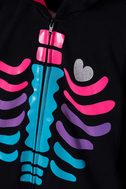 BUZO DE MIC CATRINA CON CAPUCHA NEGRO PARA NIÑA