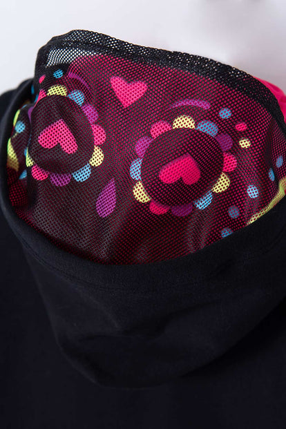 BUZO DE MIC CATRINA CON CAPUCHA NEGRO PARA NIÑA