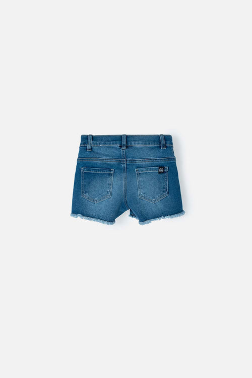 SHORT DE MIC INDIGO MEDIO PARA NIÑA