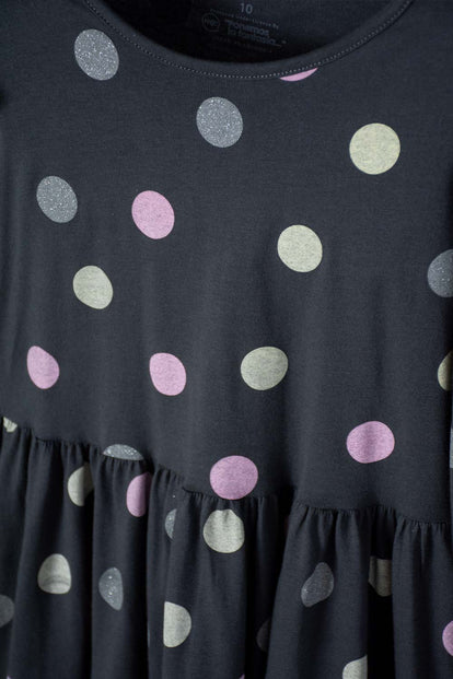 VESTIDO DE MIC MANGA LARGA GRIS PARA NIÑA