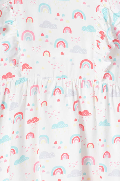  VESTIDO DE LITTLEMIC MANGA CORTA MULTICOLOR PARA NIÑA 2T A 5T