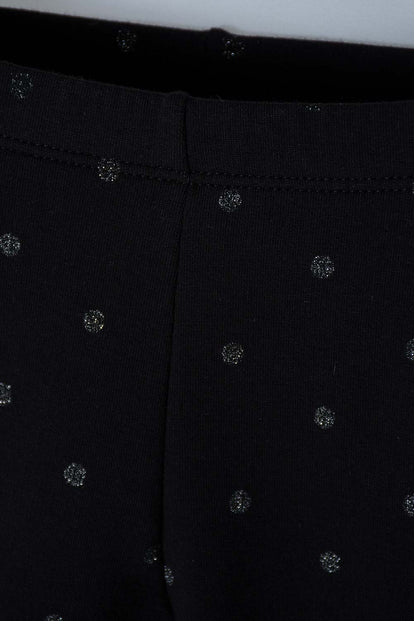 LEGGING DE LITTLEMIC CON CINTURA ELÁSTICA NEGRO PARA NIÑA 2T A 5T