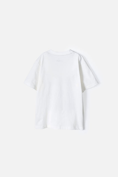 CAMISETA DE MIC MANGA CORTA MARFIL PARA NIÑO