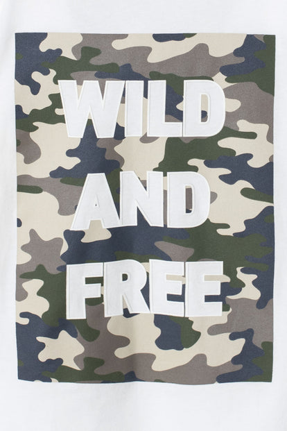 CAMISETA DE MIC MANGA CORTA MARFIL PARA NIÑO