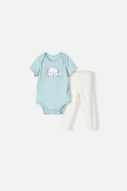 CONJUNTO LITTLEMIC CON BODY Y PANTALÓN PARA BEBÉ NIÑA